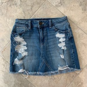 Hollister jean skirt